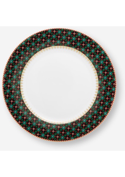 Berry Blues Yeşil Porselen Kahvaltı Tabağı 23 cm