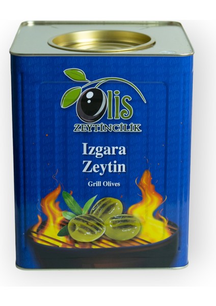 Izgara Yeşil Zeytin 4 XL 141-160 Kalibre Süzme Ağırlık 9 kg Teneke