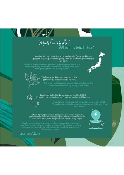Mint Matcha - Nane Aromalı Matcha, 100 Gr