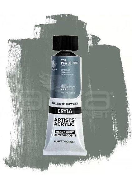 Cryla Artist Akrilik Boya 75ML 703 Pewter Seri D