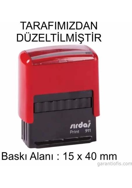 Otomatik Tarafımızdan Düzeltilmiştir Yazılı Kaşe