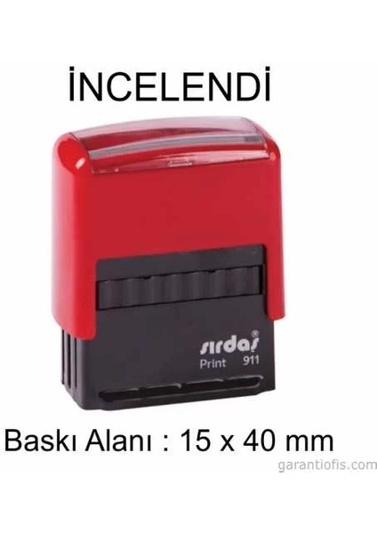 Otomatik Incelendi Yazılı Kaşe