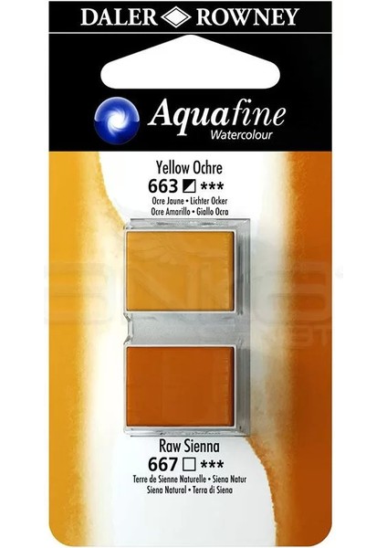 Aquafine Sulu Boya Tablet 2li Yellow Ochre-Raw Sienna