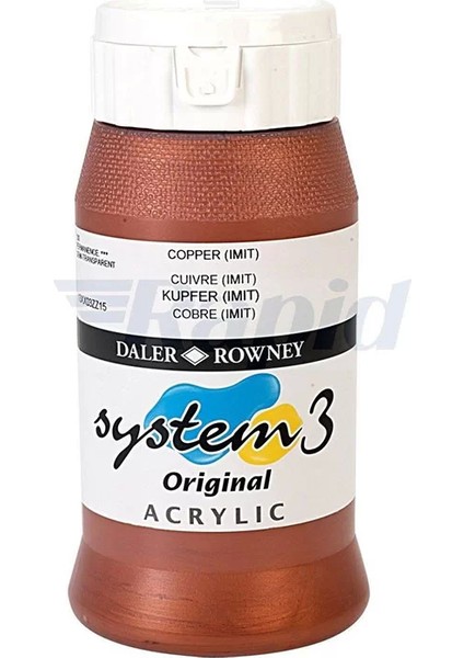 System 3 Akrilik Boya 500ML 230 Copper
