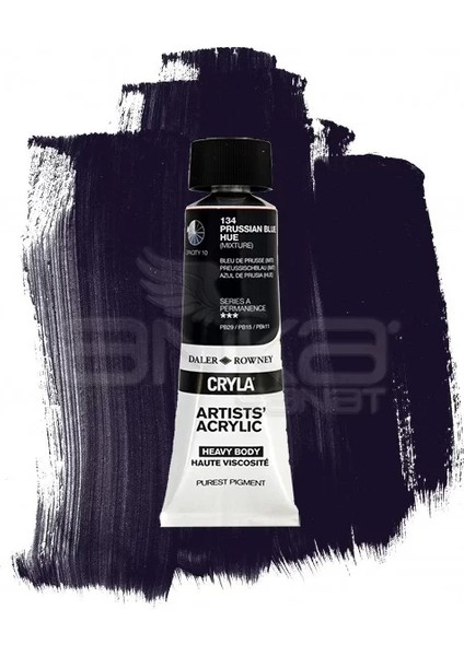 Cryla Artist Akrilik Boya 75ML 134 Prussian Blue Hue Seri A