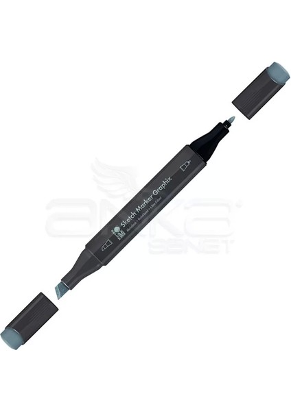 Graphix Sketch Marker Çift Uçlu Kalem 986 Cool Grey Deep