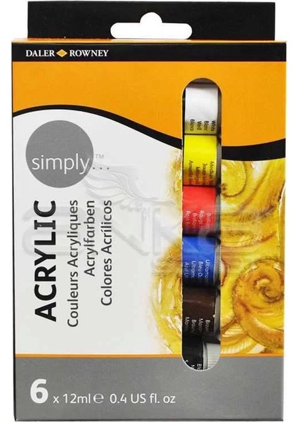 Simply Akrilik Boya Seti 6 Renk 126 500 006