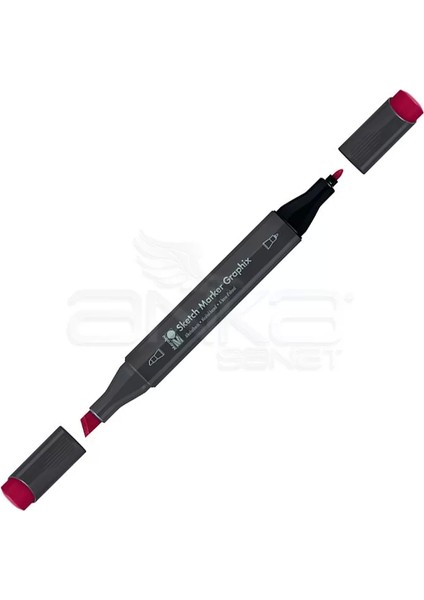 Graphix Sketch Marker Çift Uçlu Kalem 912 Alizarin Red