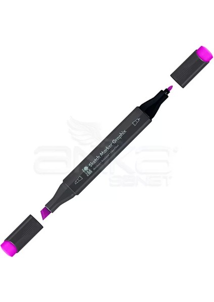 Graphix Sketch Marker Çift Uçlu Kalem 914 Primary Magenta