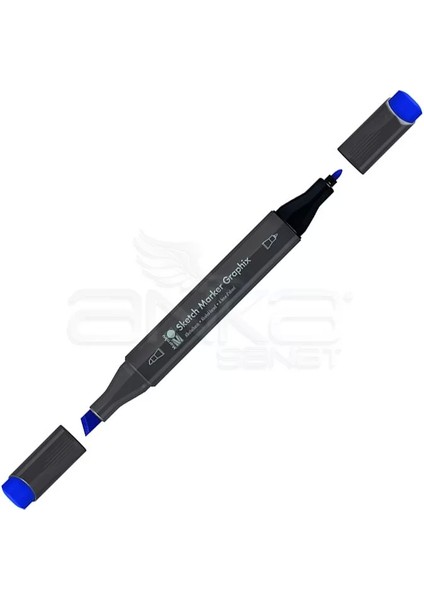 Graphix Sketch Marker Çift Uçlu Kalem 958 Ultramarine Blue