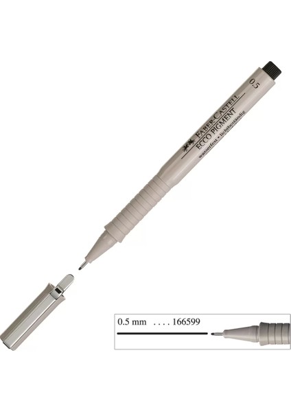 Faber Castell Ecco Pigment Çizim Kalemi 0.5 mm Siyah