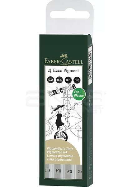 Faber Castell Ecco Pigment 4lü Çizim Kalemi 167004