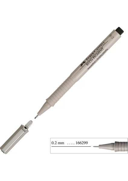 Faber Castell Ecco Pigment Çizim Kalemi 0.2 mm Siyah