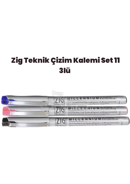 Teknik Çizim Kalem Set 11 3lü 0,05MM