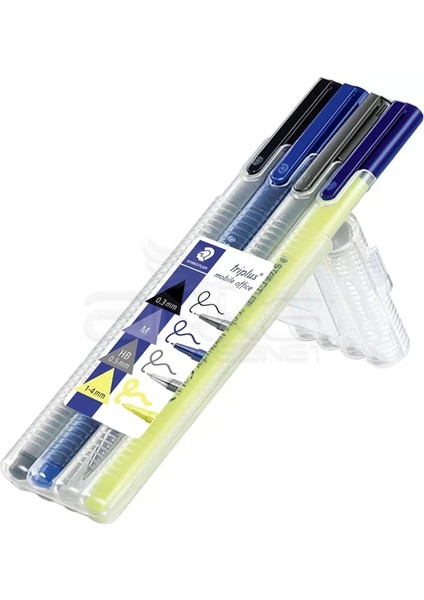 Staedtler Triplus Mobile Office Keçe Uçlu Kalem 4lü Set fiyatları