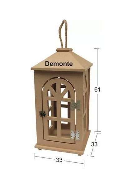 Hobi-Art L 338 Boyanabilir Demonte Ham Ahşap Fenerlik