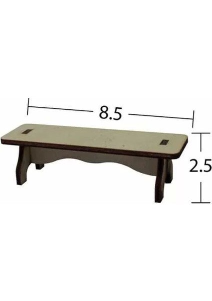 Hobi-Art Mn 35 Ham Ahşap Minyatür Obje