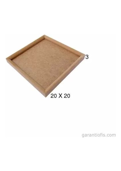 Hobi-Art Pa 217 Boyanabilir Dekoratif Kare Ahşap Pano (Küçük Boy)