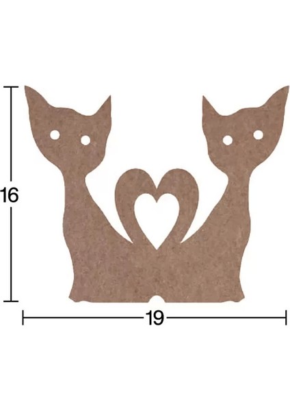 Hobi-Art H 102 Ayakta Durabilen Ahşap Kedi (18 mm Kalınlık)