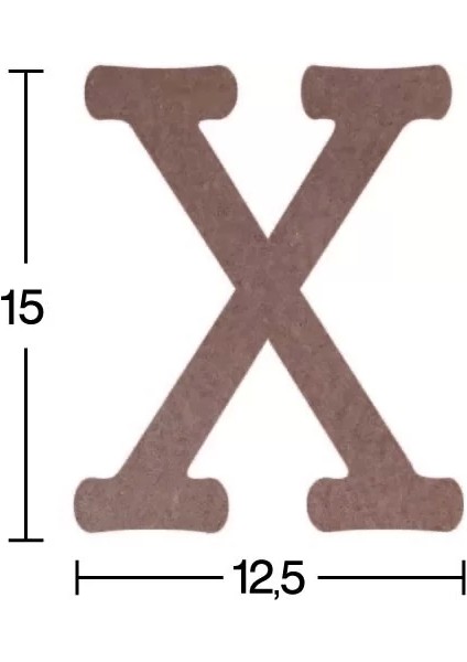 Hobi-Art H 31 Ayakta Durabilen Ahşap x Harfi (18 mm Kalınlık)