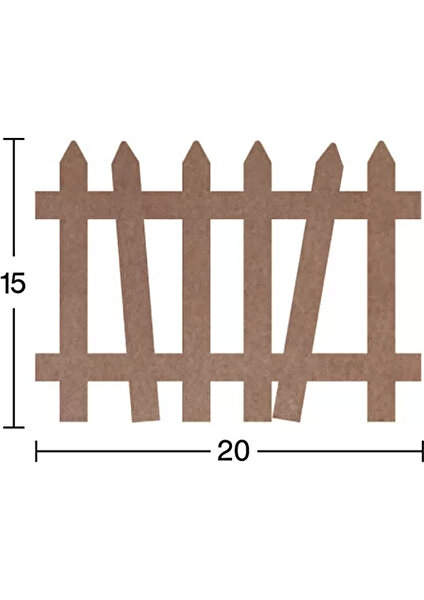 Hobi-Art H 87 Ayakta Durabilen Ahşap Bahçe Çiti (18 mm Kalınlık)