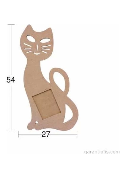 Hobi-Art Çer 149 Dekoratif Kedi Tasarımlı Ahşap Resim Çerçevesi