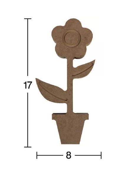 Hobi-Art H 77 Ayakta Durabilen Ahşap Papatya (18 mm Kalınlık)