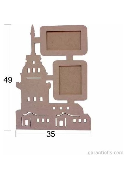 Hobi-Art Çer 152 Dekoratif Galata Kulesi Tasarımlı Ahşap Resim Çerçevesi