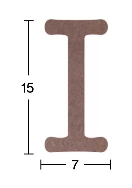 Hobi-Art H 11 Ayakta Durabilen Ahşap I Harfi (18 mm Kalınlık)