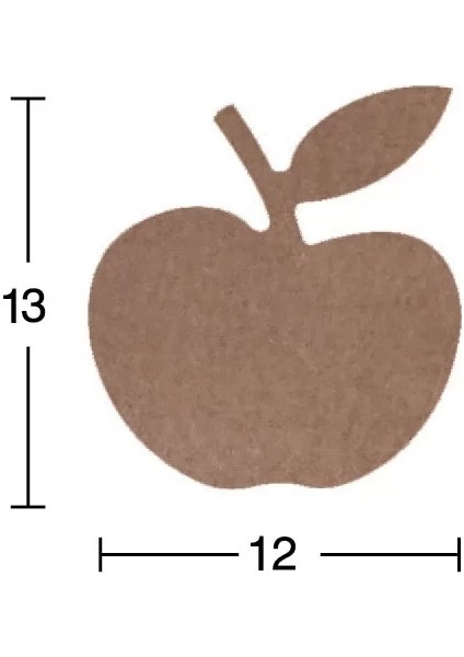 Hobi-Art H 73 Ayakta Durabilen Ahşap Elma (18 mm Kalınlık)