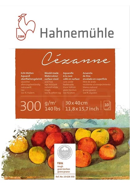 Cezanne Sulu Boya Blok Rough 300G 10 Yaprak 30X40CM