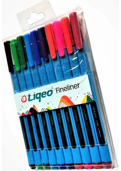 F-8027 Fineliner Keçe Uçlu Kalem 0.4mm 10 Renk