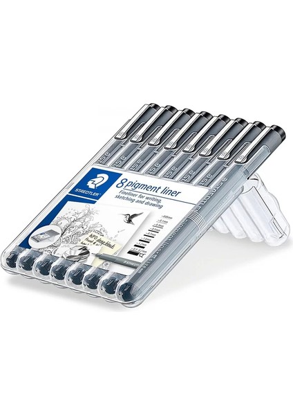 Pigment Liner Siyah Çizim Kalemi 8li Set fiyatları