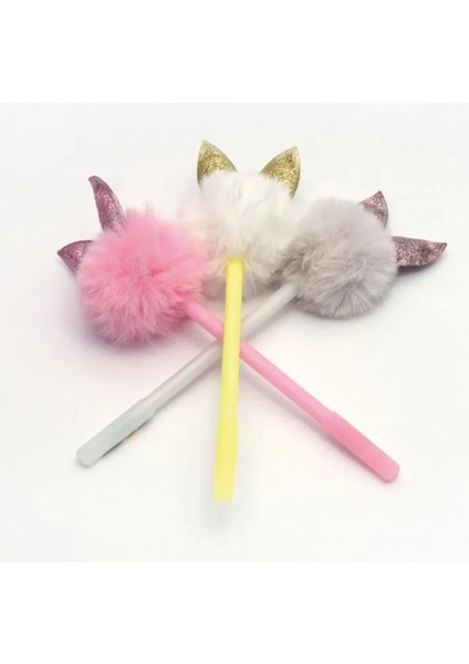 Unicus Deri Tavşan Ponpon Jel Tükenmez Kalem Tekli GP-245