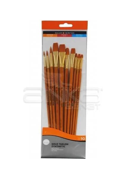 Daler Rowney Simply Gold Taklon Synthetic 10LU Fırça Seti 110