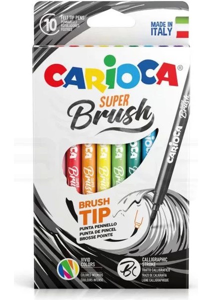 Süper Brush Fırça Uçlu Keçeli Kalem Seti 10 Renk 42937