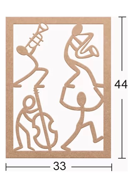 Ds 76 Boyanabilir Ahşap Desenli Duvar Süsü