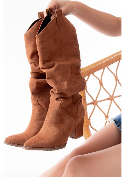 LS-1884 Taba Süet Günlük Kadın Çizme fiyatları