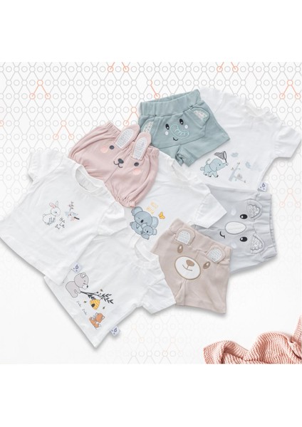 Hero Kısa Kol Desenli Bebek T-Shirt & Nakışlı Şort Seti Koala