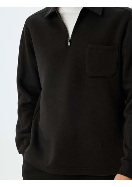 Erkek Giyim Sweatshirt - Koton - 5WAM70061MK - Siyah - S fiyatları