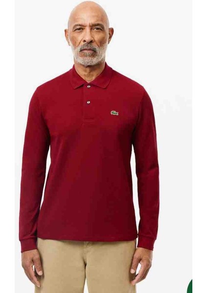 Polo Uzun Kol Bordo Regular Fit