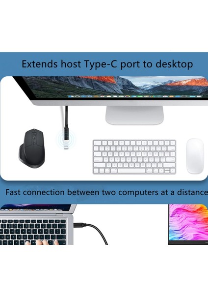 Type - C Uzatma 10 Gbps USB 3.2, Usb-C Uzatma Kablosu 65W/4K 60Hz iPhone 15, M3 MacBook Pro/air, iPad Air 2024, Galaxy S24 Ultra Switch Konsolları Vb. ile Uyumludur.