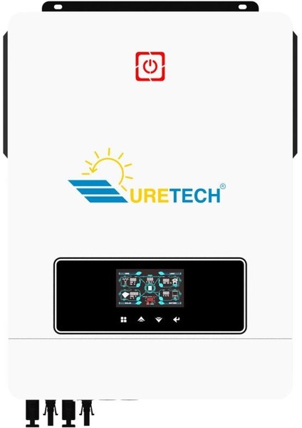 Teknovasyon Arge Uretech 10.2kva 10.2kw 10200 Watt Tam Sin. Akıllı Mppt 160A (55-450VDC) Inverter 48VDC-220VAC 11KW Invertör