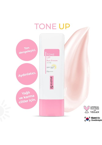 K-Lotus Tone Up Yüz ve Vücut Spf 50+ Güneş Koruyucu Krem Pa++++ 50 ml (Tüm Cilt Tipleri Için)