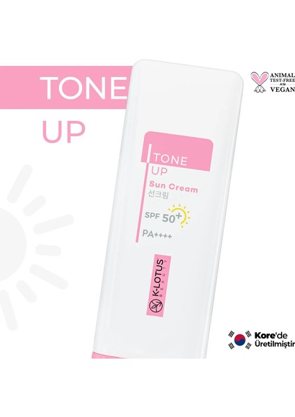 K-Lotus Tone Up Yüz ve Vücut Spf 50+ Güneş Koruyucu Krem Pa++++ 50 ml (Tüm Cilt Tipleri Için)