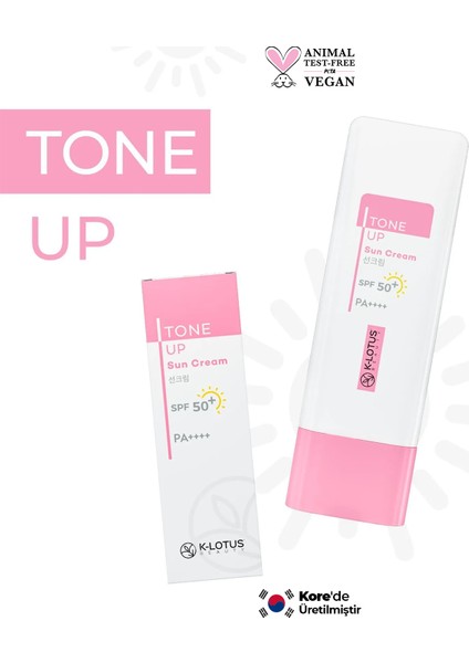 K-Lotus Tone Up Yüz ve Vücut Spf 50+ Güneş Koruyucu Krem Pa++++ 50 ml (Tüm Cilt Tipleri Için)