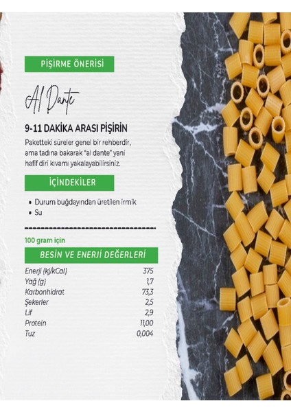 Arden Pasta Yüksük Makarna 500 gr x 20 (10 kg)