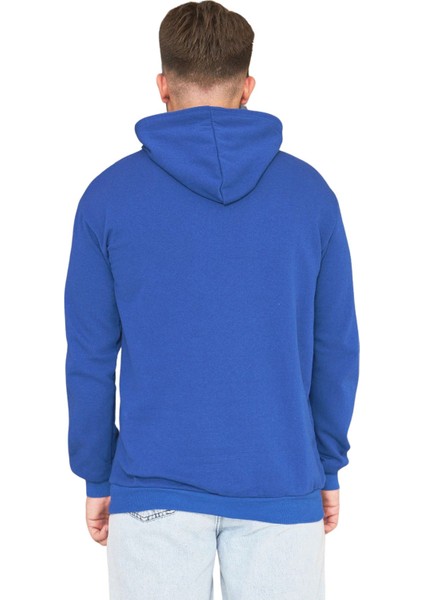 Erkek Regular Fit Kapüşonlu Kanguru Cepli Uzun Kollu Sweatshirt