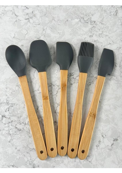 Gri 5 Parça Silikon Mini Set