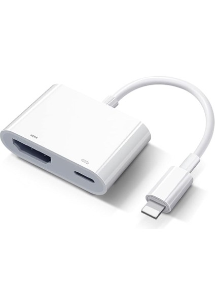 IPhone ve iPad Için HDMI Lightning Adaptörü Lightning Av Dijital HDMI Kablosu Tv Lightning Kablosu Için iPhone 14/13/12/11/xs/xr/x/8/7/ipad ile Uyumlu